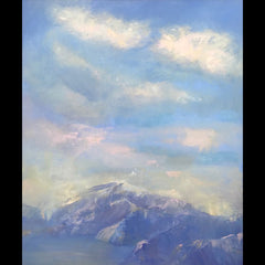 Alpine Glow original oil on canvas painting by artist Judy Greenan