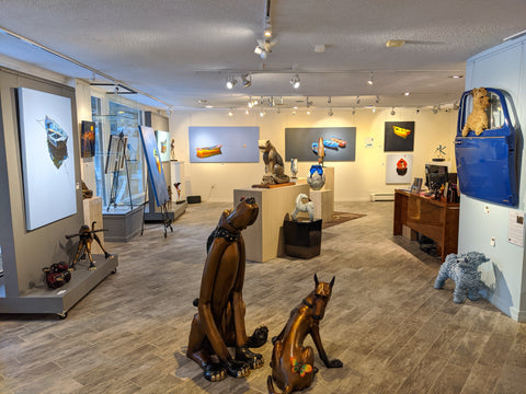 Raitman Art Galleries Vail, Colorado. Showing Paintings and Sculptures by Artists Marty Goldstein, DD LaRue, Roger Hayden Johnson, Mark Yale Harris, Jared & Nicole Davis and Casey Horn