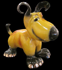 Little Charlie bronze dog sculpture by Marty Goldstein