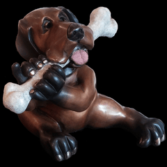 Rosie Harvey Dog bronze dog sculpture by artist Marty Goldstein