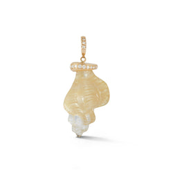 DREAM SHELL PENDANT - CITRINE