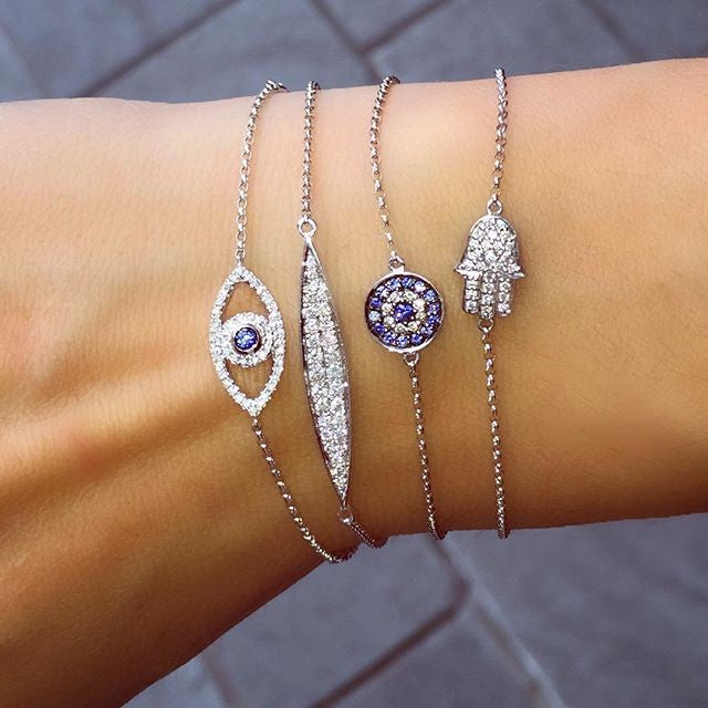 DIAMOND HAMSA HAND BRACELET