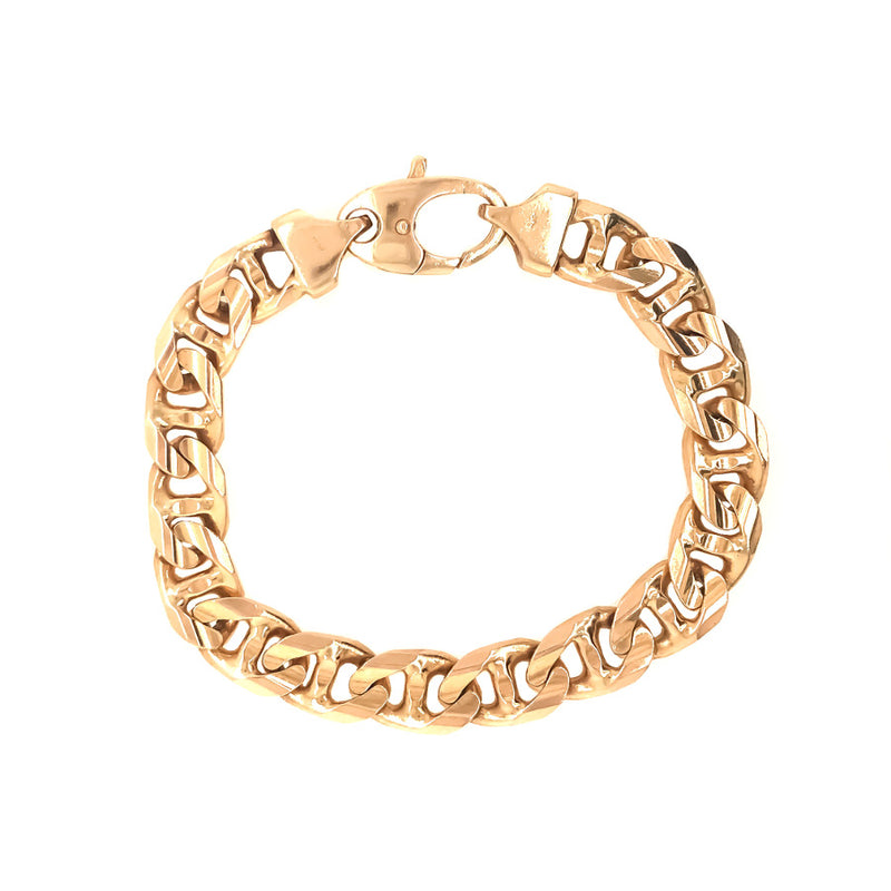 14K FANCY CURB LINK BRACELET