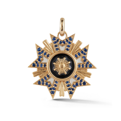 14K Gold and Enamel Military Emblem Charm