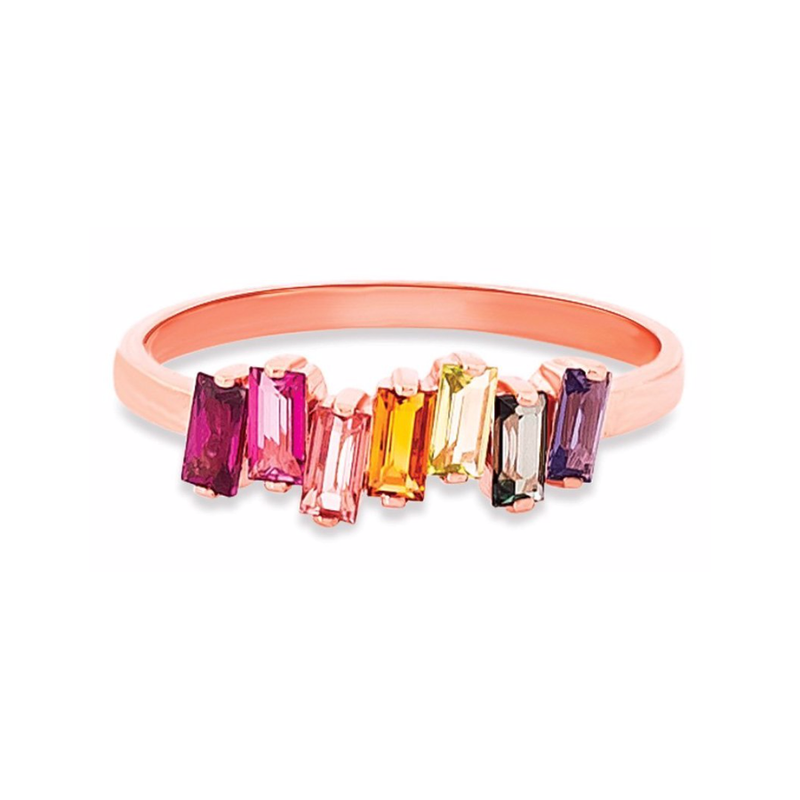 14K RAINBOW AMALFI WAVE BAND