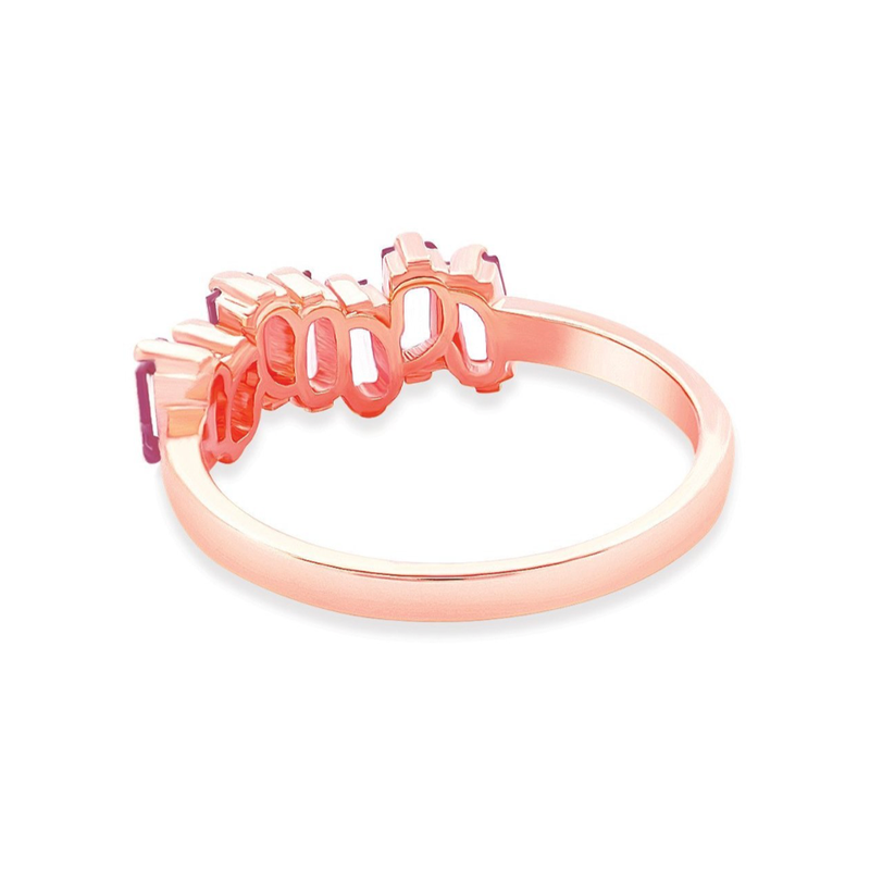 14K AMALFI WAVE BAND - ROSE DE FRANCE