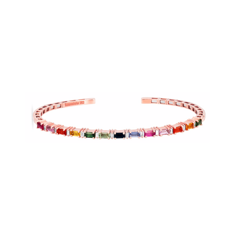 18K RAINBOW FIREWORKS HORIZONTAL BANGLE