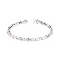 18K FIREWORKS BAGUETTE TENNIS BRACELET