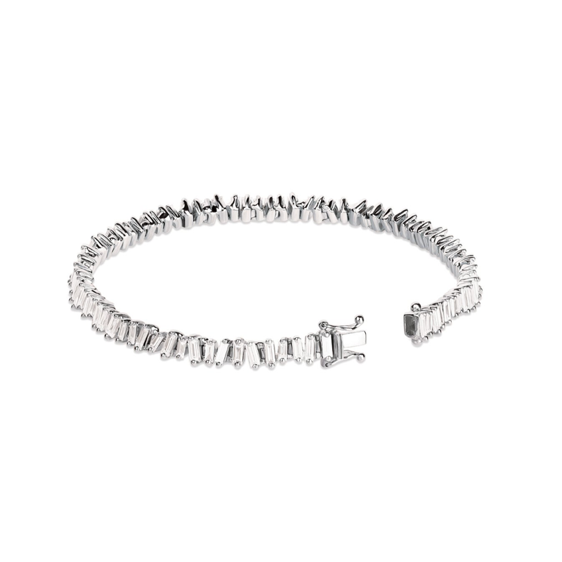 18K FIREWORKS BAGUETTE TENNIS BRACELET