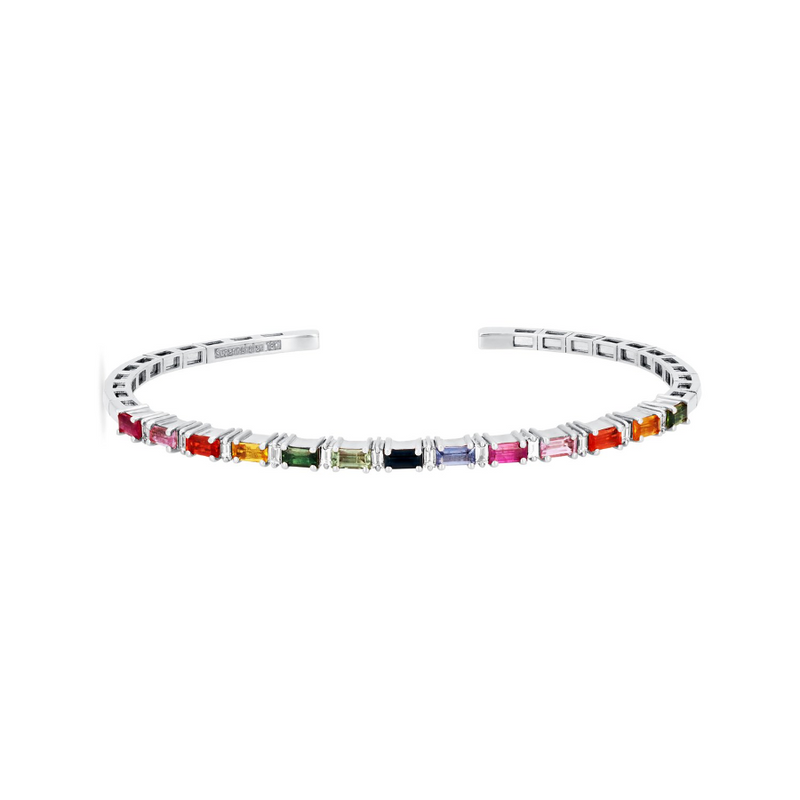 18K RAINBOW FIREWORKS HORIZONTAL BANGLE