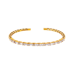 18K DIAMOND HORIZONTAL BANGLE