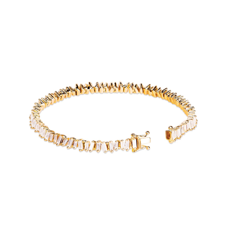 18K FIREWORKS BAGUETTE TENNIS BRACELET