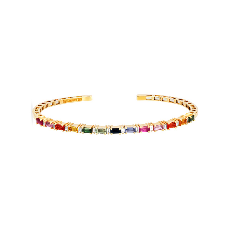 18K RAINBOW FIREWORKS HORIZONTAL BANGLE