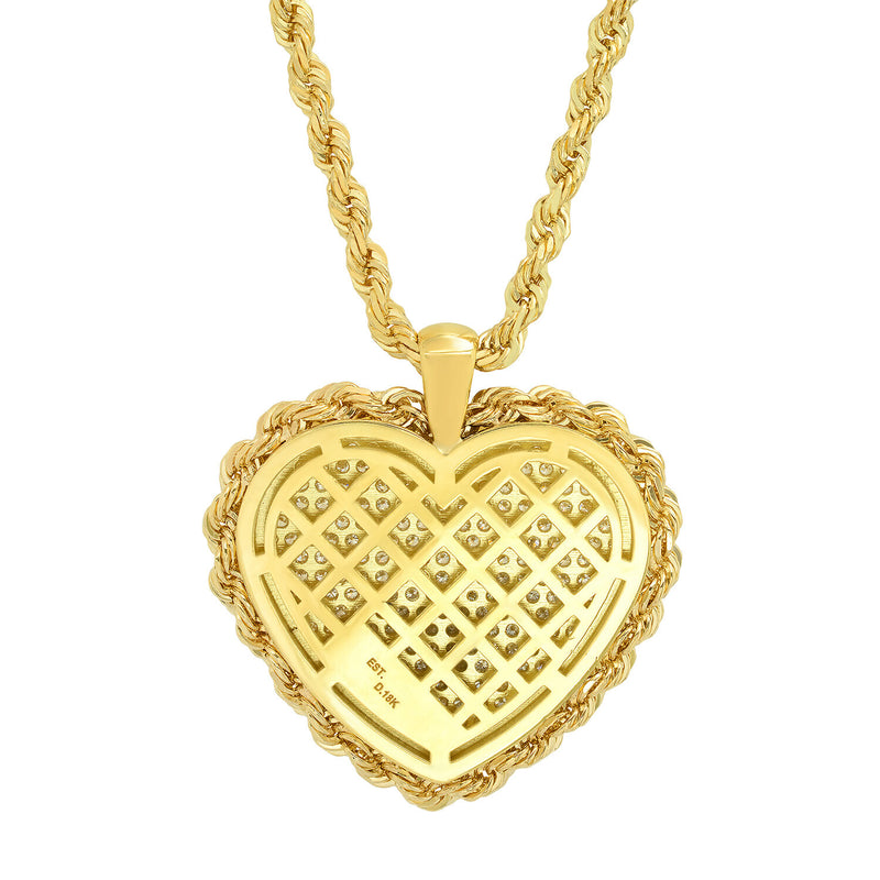 Pave Heart Medallion