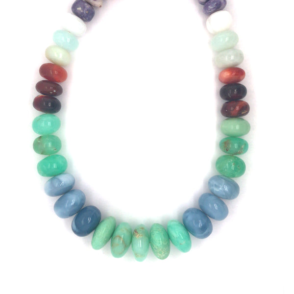 LARGE MULTI COLOR OPAL BEADED NECKLACE