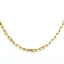 YELLOW GOLD MINI PAPERCLIP NECKLACE