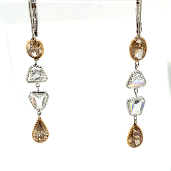 VINTAGE DIAMOND DANGLE EARRINGS