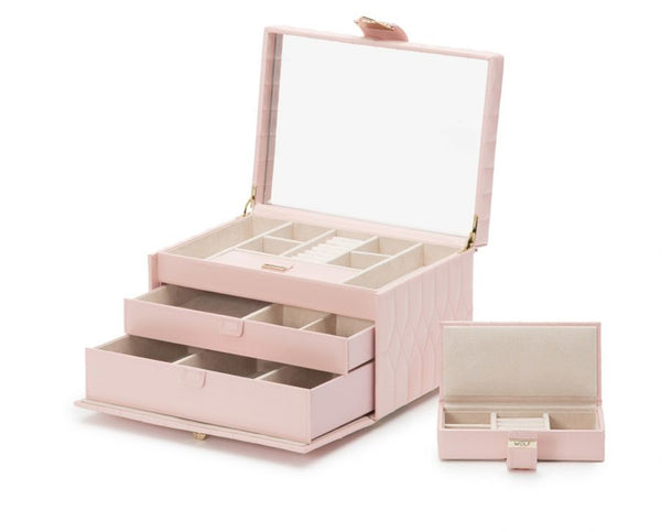 CAROLINE MEDIUM JEWELRY CASE - ROSE QUARTZ