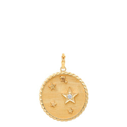 LARGE ZODIAC CHARM - GOLD