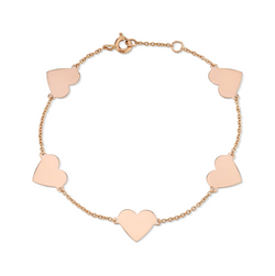 5 FLOATING HEART BRACELET