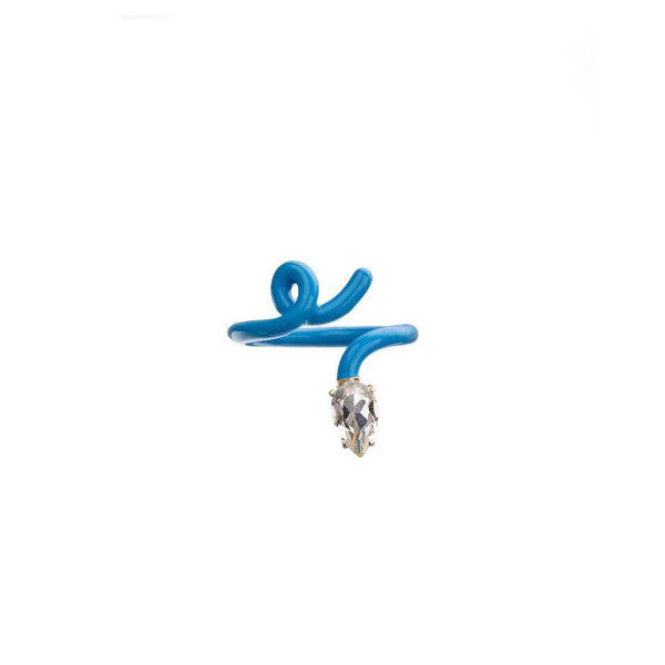 BABY VINE TENDRIL RING - BLUE