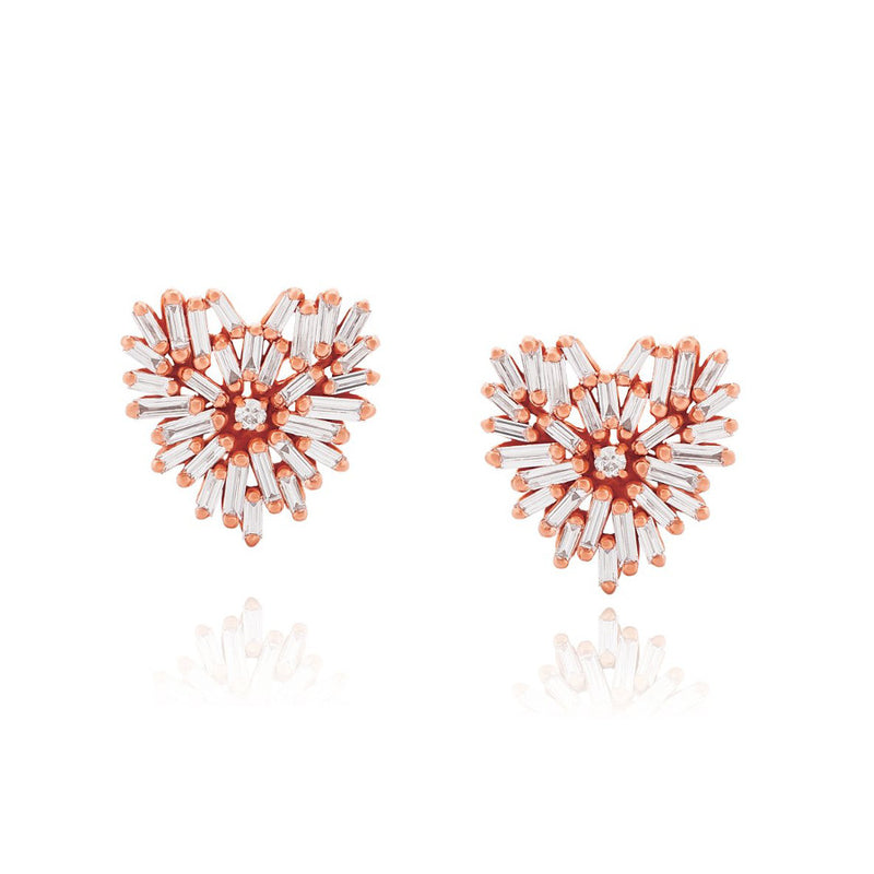 18K SMALL HEART STUD EARRINGS