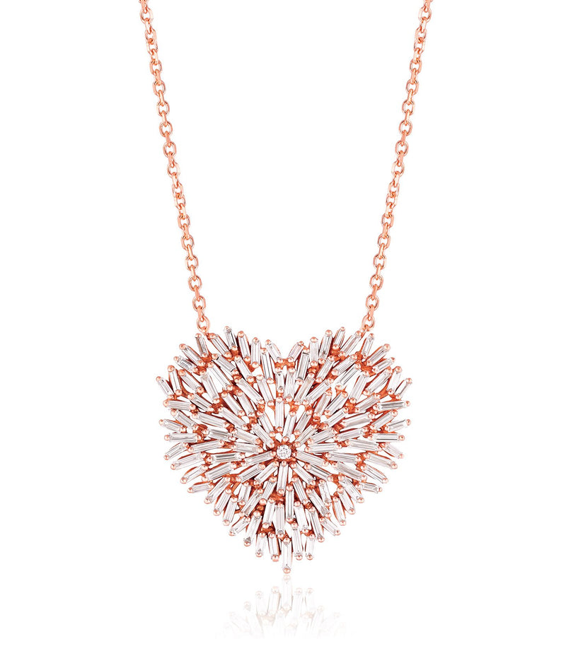 18K FIREWORKS LARGE HEART PENDANT