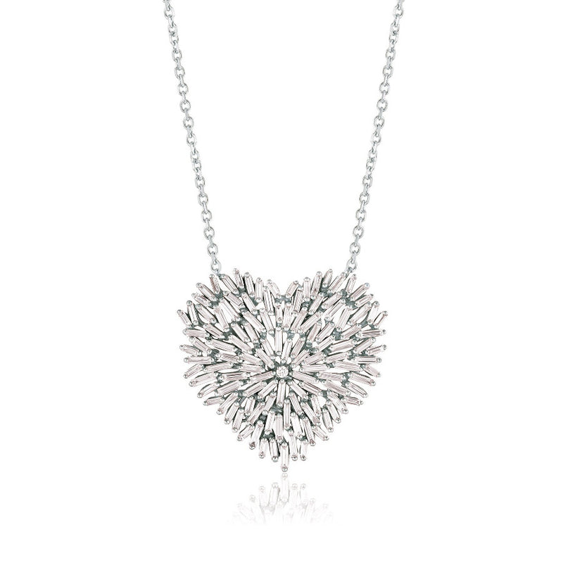 18K FIREWORKS LARGE HEART PENDANT