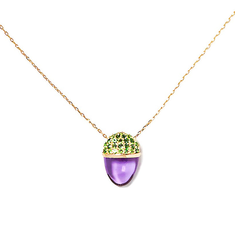 AMETHYST CAP NECKLACE