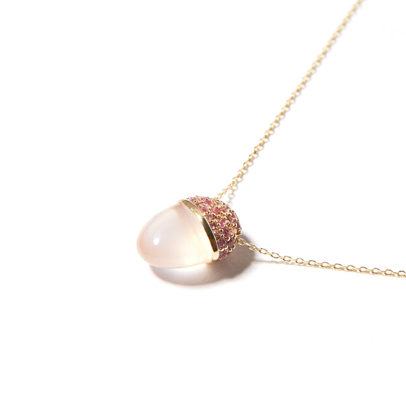 ROSE QUARTZ CAP NECKLACE