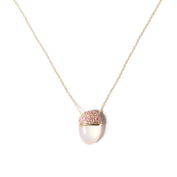 ROSE QUARTZ CAP NECKLACE