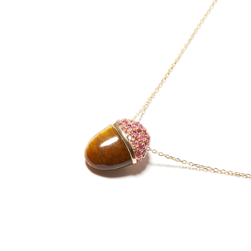 TIGERS EYE CAP NECKLACE