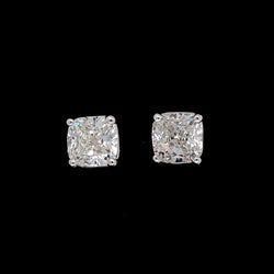 CUSHION DIAMOND STUDS 2.11CT