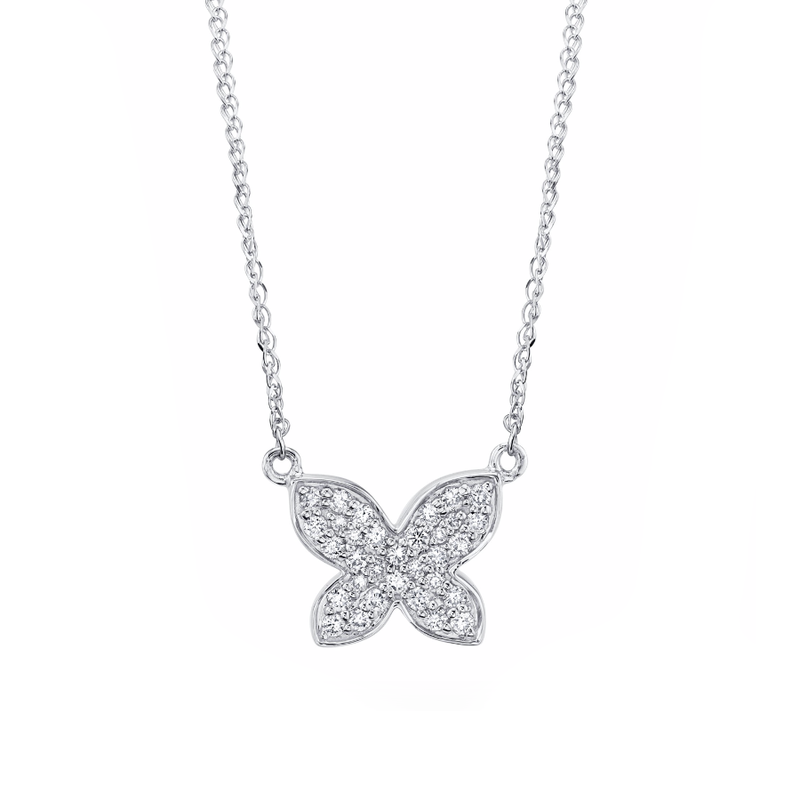 DIAMOND FLOATING BUTTERFLY NECKLACE