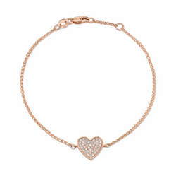 DIAMOND FLOATING HEART BRACELET