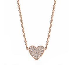 DIAMOND FLOATING HEART NECKLACE