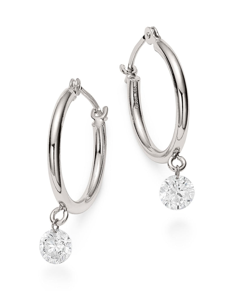 1 STONE DIAMOND SMALL HOOPS