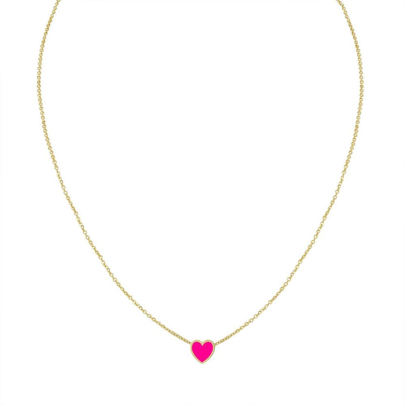 MINI ENAMEL HEART NECKLACE