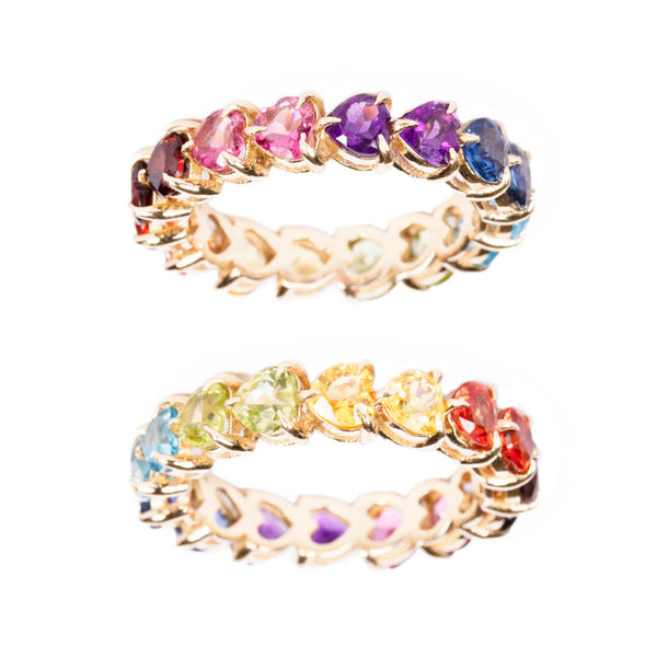 FULL ETERNITY DOUBLE RAINBOW RING