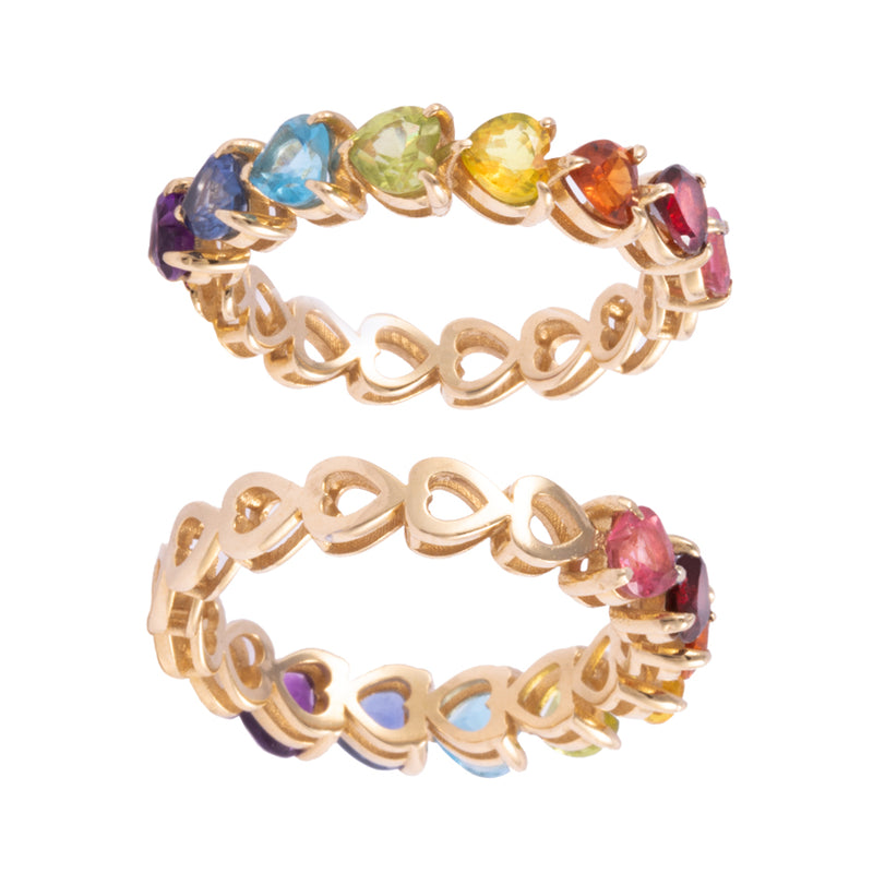 HALF ETERNITY RAINBOW RING