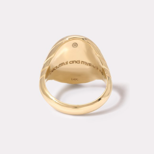 GRANDFATHER FANTASY SIGNET - 14K ROSE GOLD