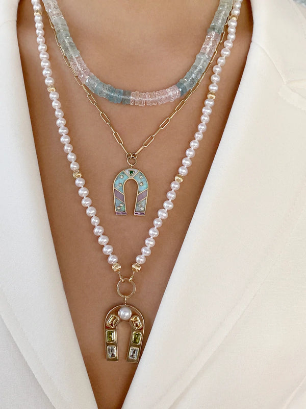 PEARL AND GOLD BEAD CELEBRATION NECKLACE