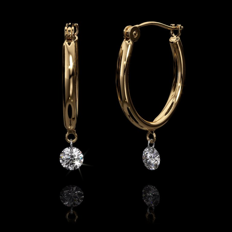 LEMPICKA 0.50 CT 1 DIAMOND SMALL HOOPS