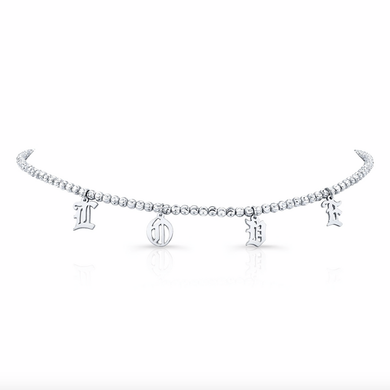 LOVE DIAMOND CUT BEAD CHOKER