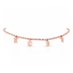 LOVE DIAMOND CUT BEAD CHOKER