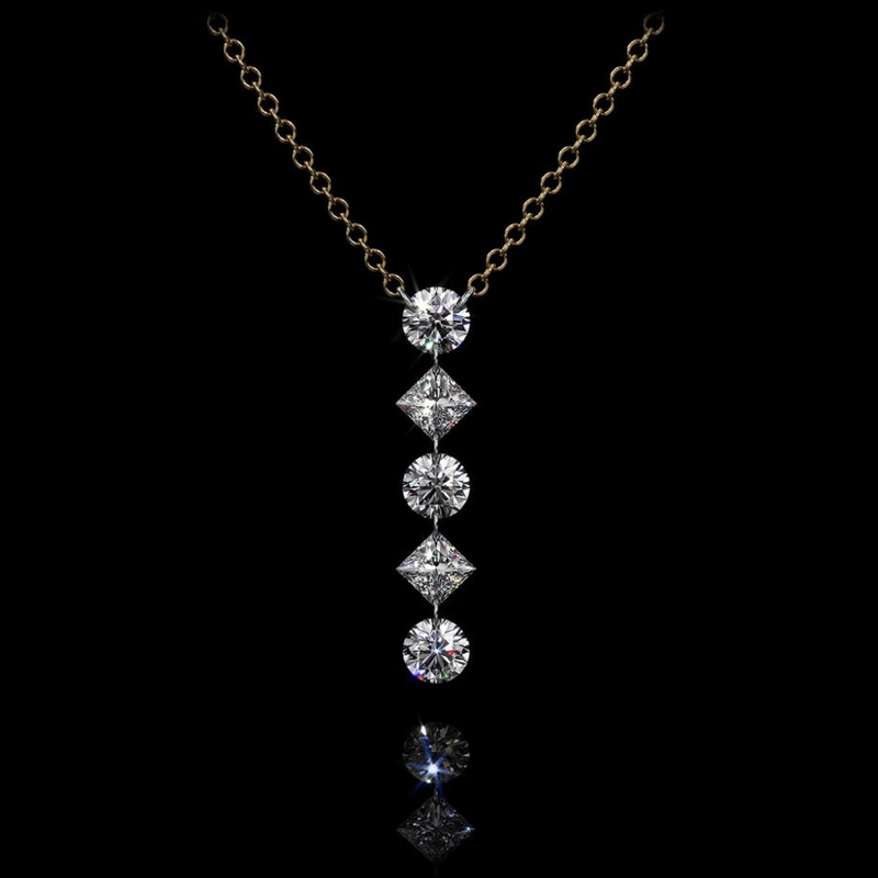 MORRISON 5 DIAMOND STREAMER NECKLACE