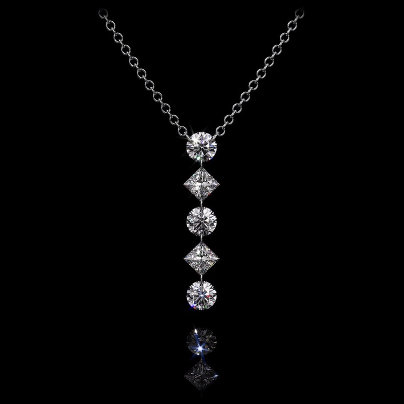 MORRISON 5 DIAMOND STREAMER NECKLACE