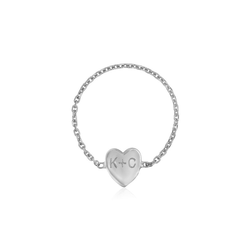 Mini Heart Chain Ring