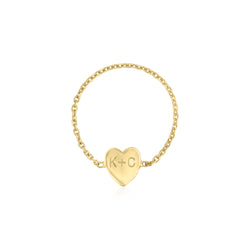 Mini Heart Chain Ring