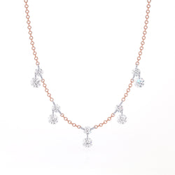 SHELLEY 1.50 CT 10 STONE ROUND DIAMOND NECKLACE